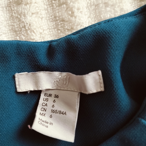 H&M Dress Blue Formal Size S/6 Used - Picture 8 of 9